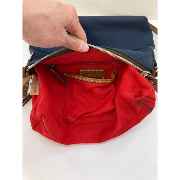 DOONEY & BOURKE SMALL NAVY CANVAS CROSSBODY BAG (ASIS) - Picture 10 of 15